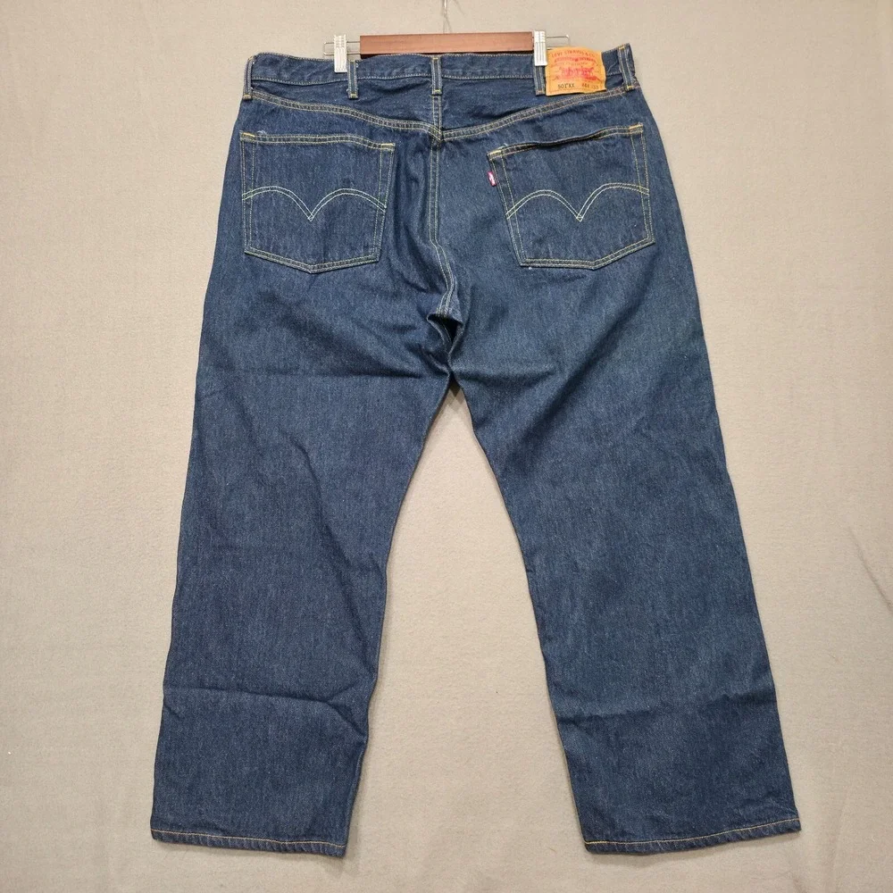 Levis 501 Buttonfly Mens Denim Blue Jeans Straight Leg Size 44x30‎ Actual 41x28